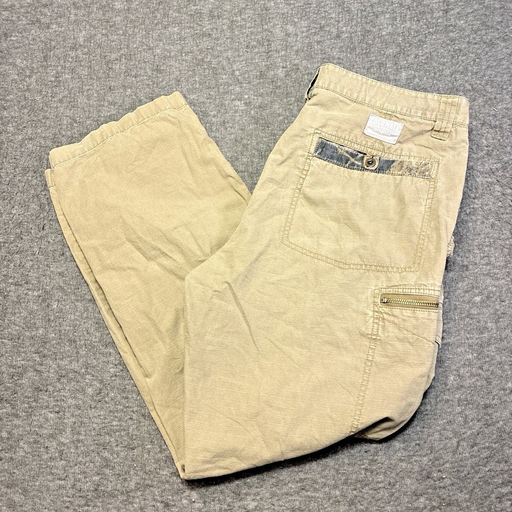 Columbia Pants Mens 36x30 Khaki Nylon Stretch Hiking Ripstop Quick‎ Dry Utility